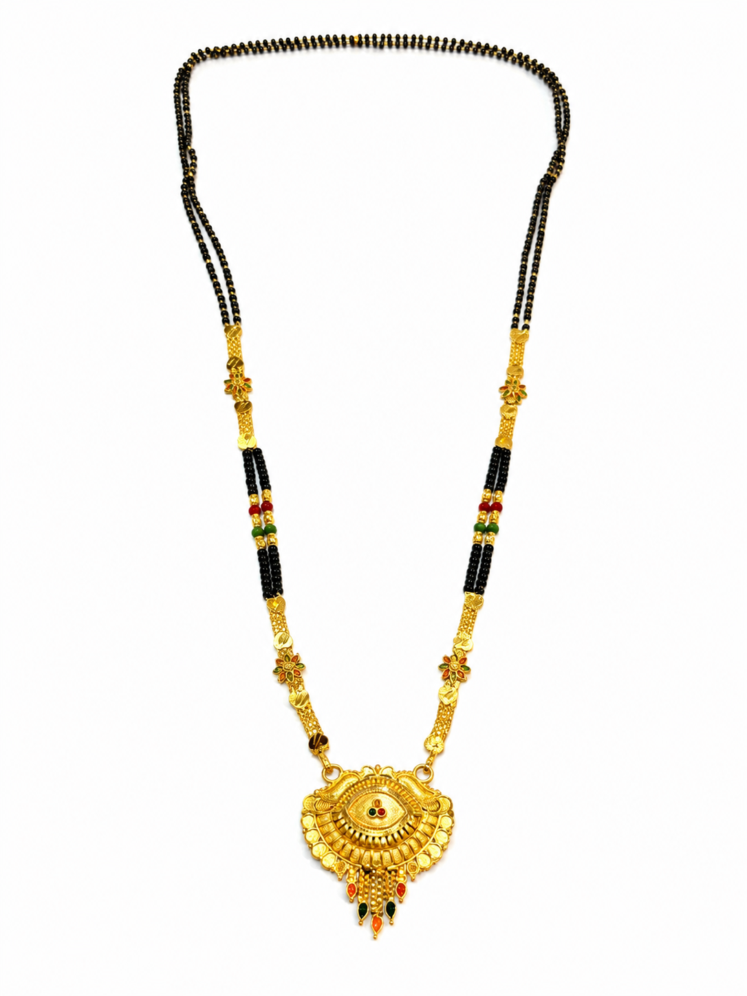 Royal Heritage Mangalsutra Necklace with Intricate Ornamental Pendant Design for Women