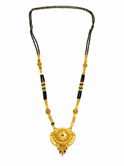 Royal Heritage Mangalsutra Necklace with Intricate Ornamental Pendant Design for Women