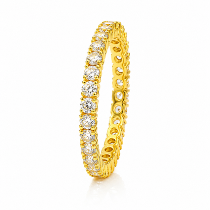 NUGOLD Full Eternity Cubic Zirconia Band Ring for Women