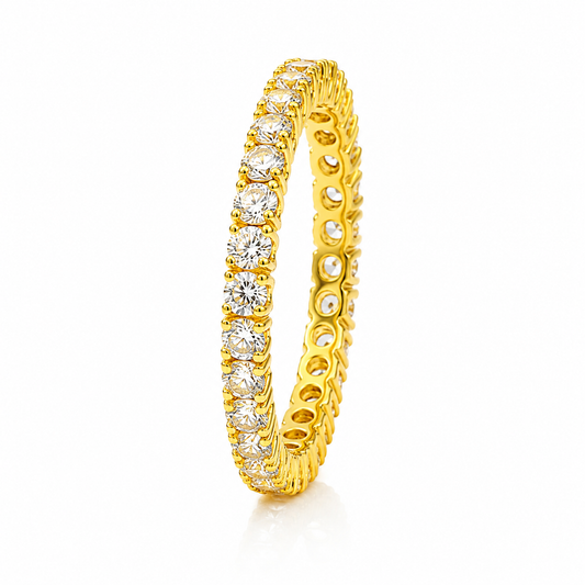 NUGOLD Full Eternity Cubic Zirconia Band Ring for Women