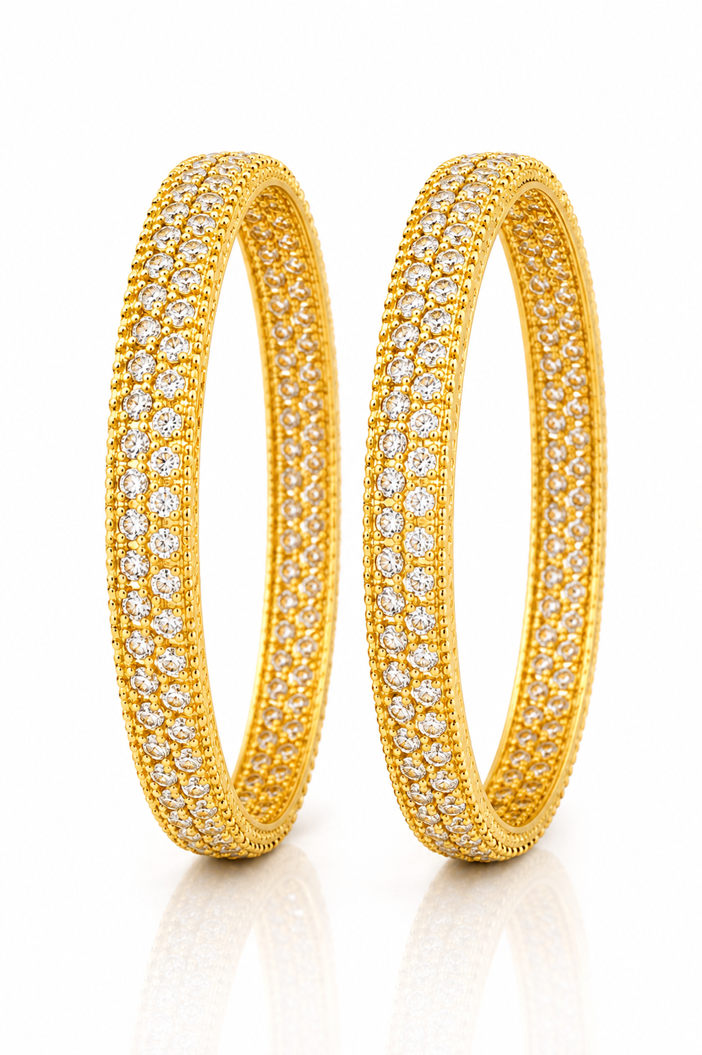 NuGold Trendy Diamond Cut Bangles For Women