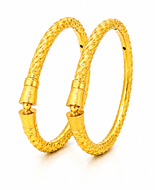 NuGold Trendy Bangles Set of 2 For Women