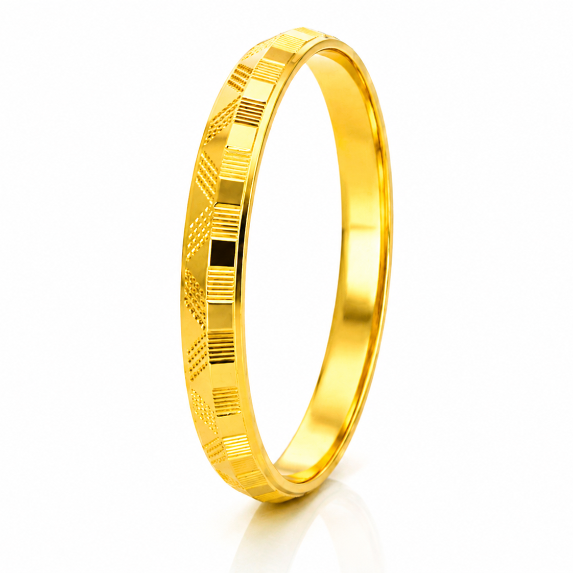 NuGold Textured Kada for Men