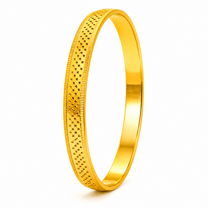 NuGold Designer Gold Kada for Men