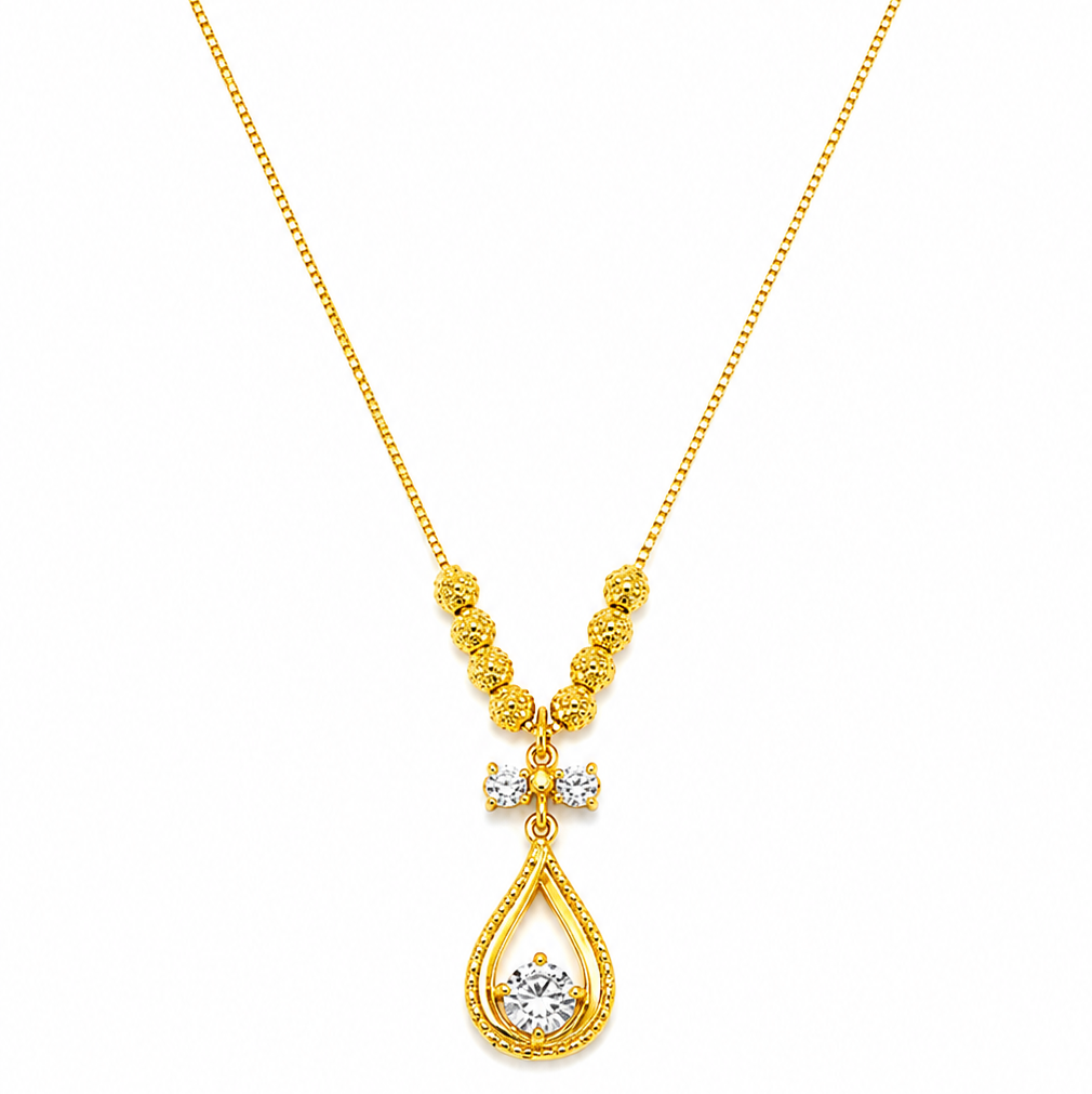 NuGold Teardrop Pendant Necklace for Women