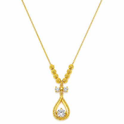 NuGold Teardrop Pendant Necklace for Women