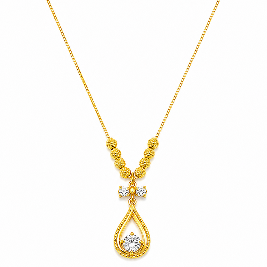 NuGold Teardrop Pendant Necklace for Women