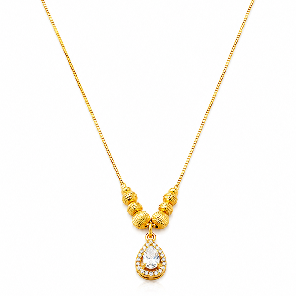 NuGold Drop Pendant Necklace for Women