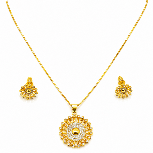 NuGold Pendant Necklace Set for Women