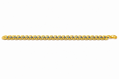 NuGold Blue Stone Leaf Bracelet for Women