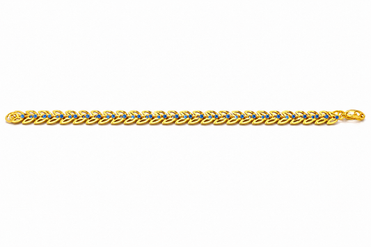 NuGold Blue Stone Leaf Bracelet for Women