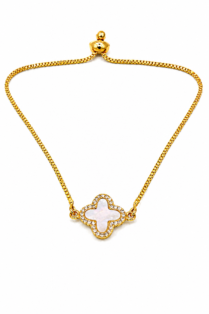 NuGold Plated Clover Bracelet for Women