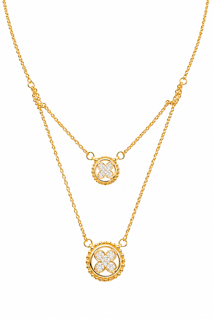 Double Layer Gold Necklace for Women