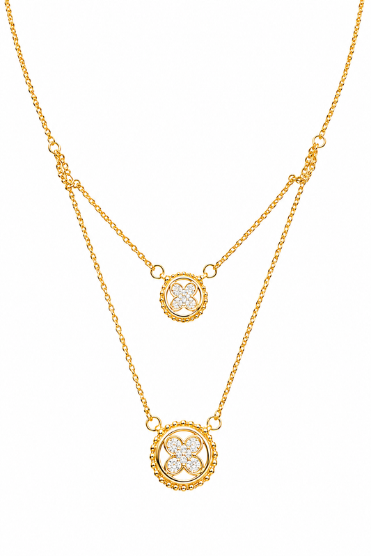 Double Layer Gold Necklace for Women