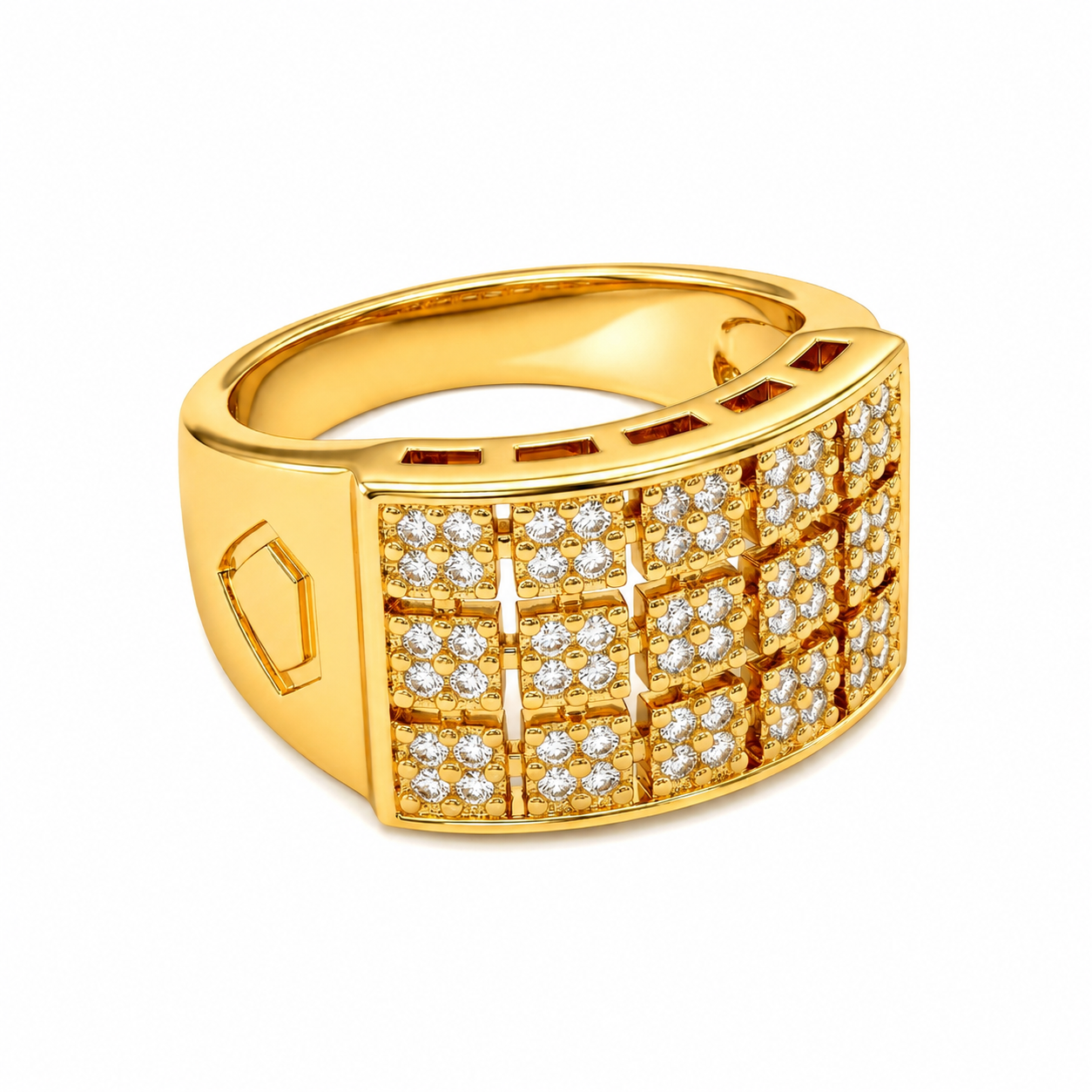 NuGold Royale Pavé Signet Ring
