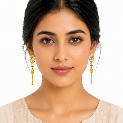 NuGold Tassel Drop Earrings for Women
