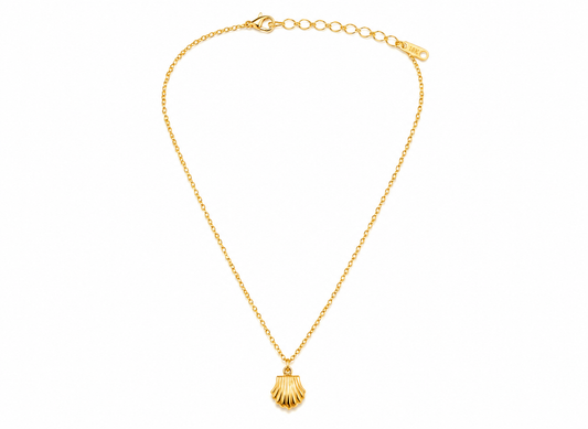 NUGOLD Seashell Charm Pendant Necklace for Women