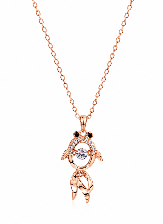 Elegant Turtle Shape Rose Gold Pendant Necklace for Women