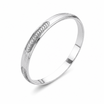 Luxury 925 Sterling Silver Traditional Pattern Kada for Men