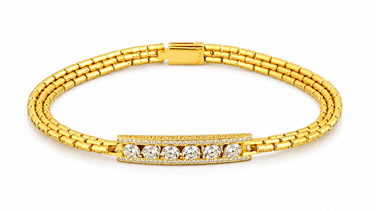 NuGold Plated Stone Bracelet for Women