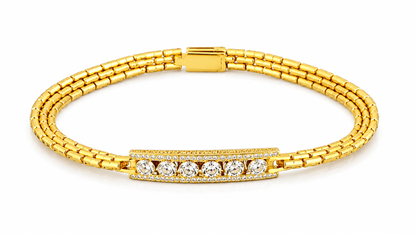 NuGold Plated Stone Bracelet for Women