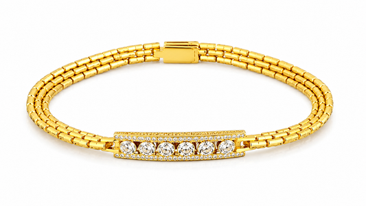 NuGold Plated Stone Bracelet for Women