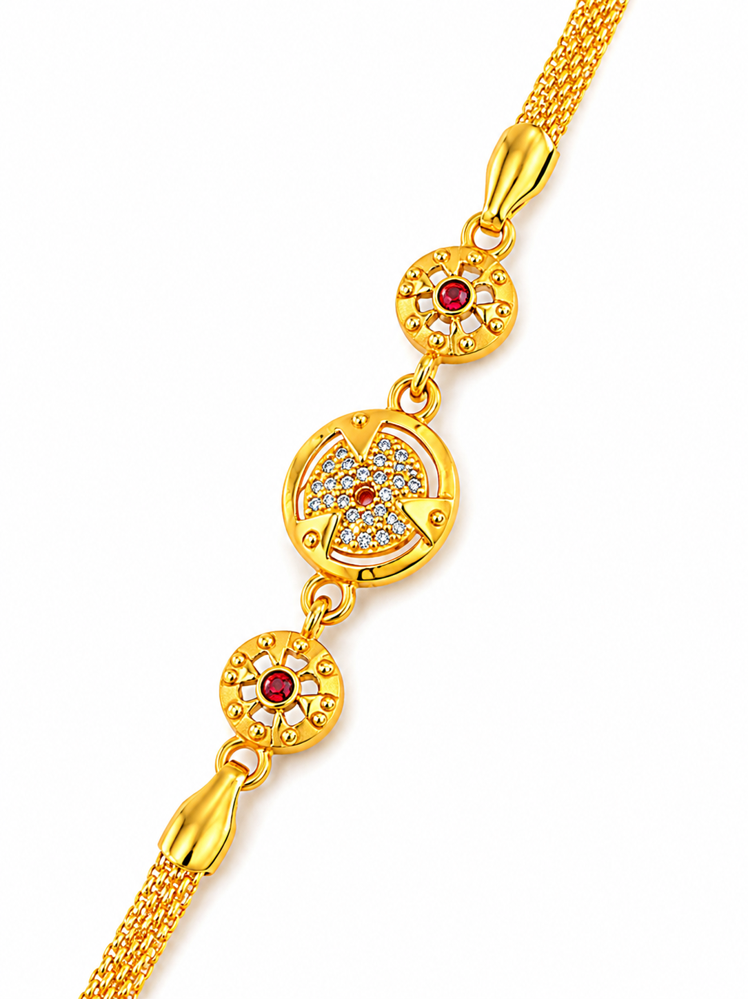 Premium Evil Eye CZ Chain Bracelet for Women & Girls