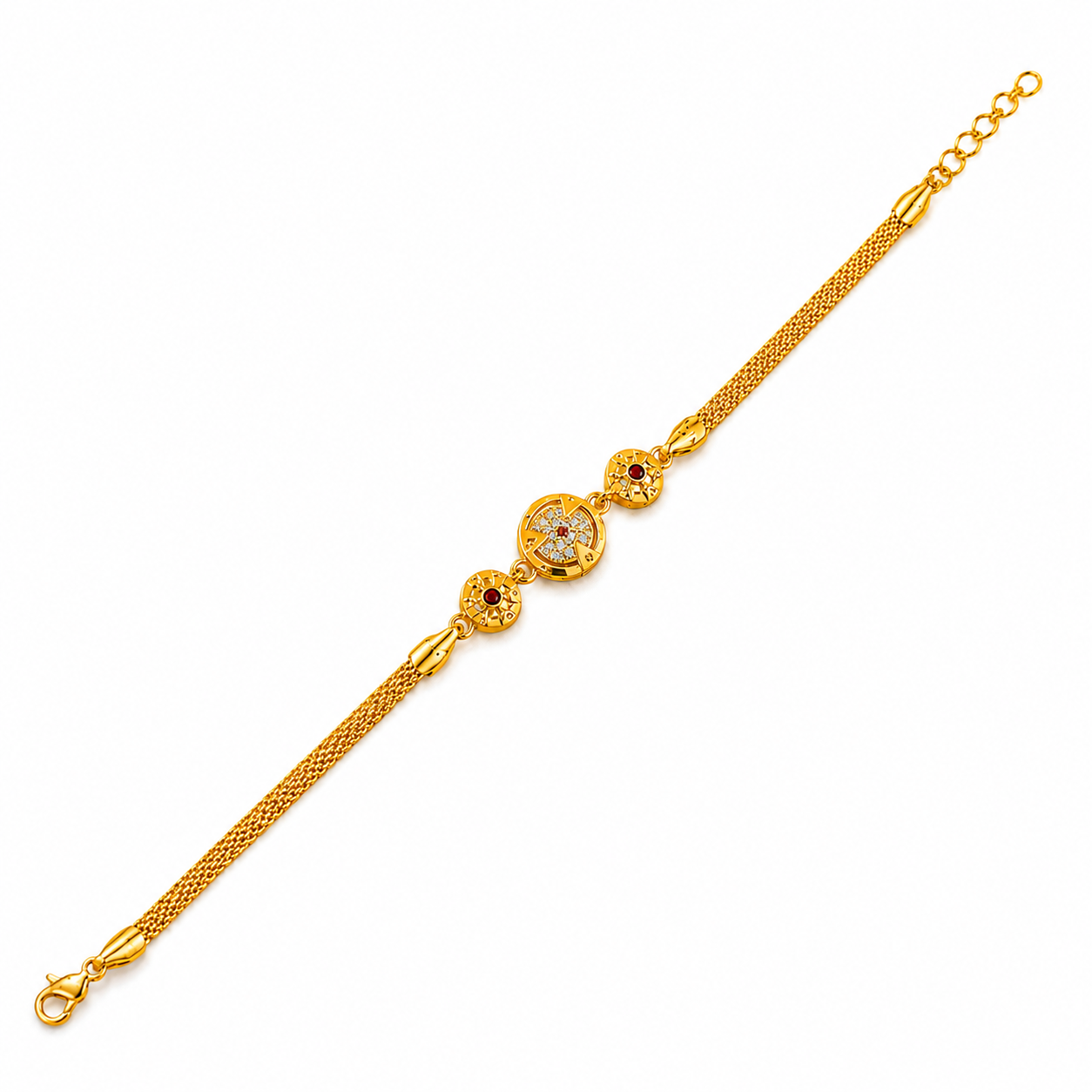 Premium Evil Eye CZ Chain Bracelet for Women & Girls