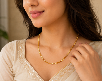 NUGOLD Classic Gold Link Chain for Men & Women