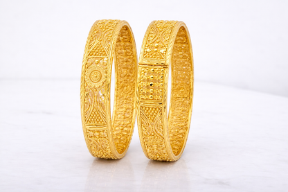 NuGold Traditional Gold Bangles For Women