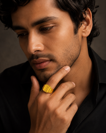 Royal Heritage Engraved Statement Ring