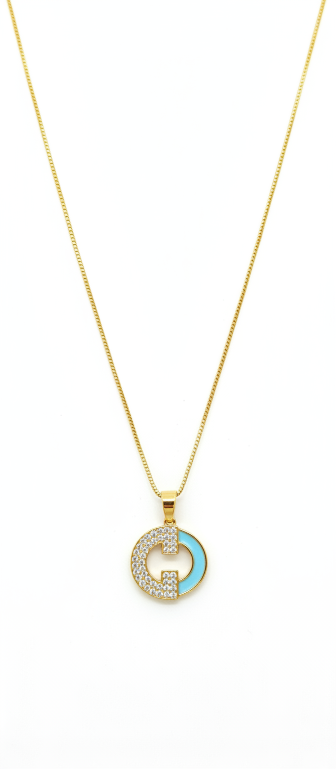 NuGold Circle Pendant Necklace For Women