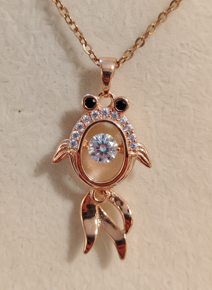 Elegant Turtle Shape Rose Gold Pendant Necklace for Women