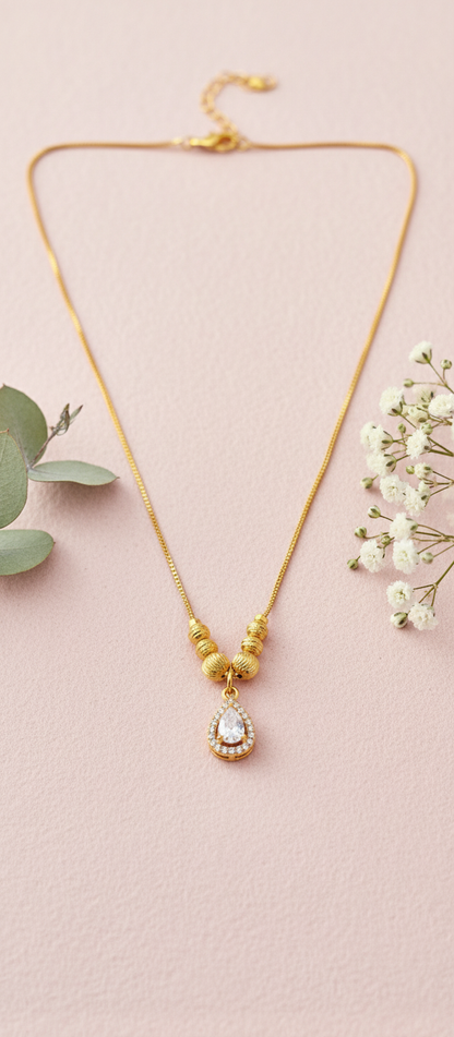 NuGold Drop Pendant Necklace for Women