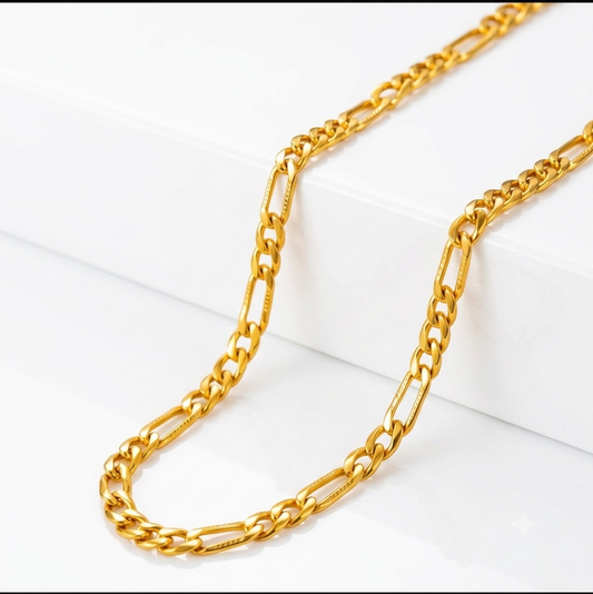 NUGOLD Premium Figaro Link Chain for Men & Women