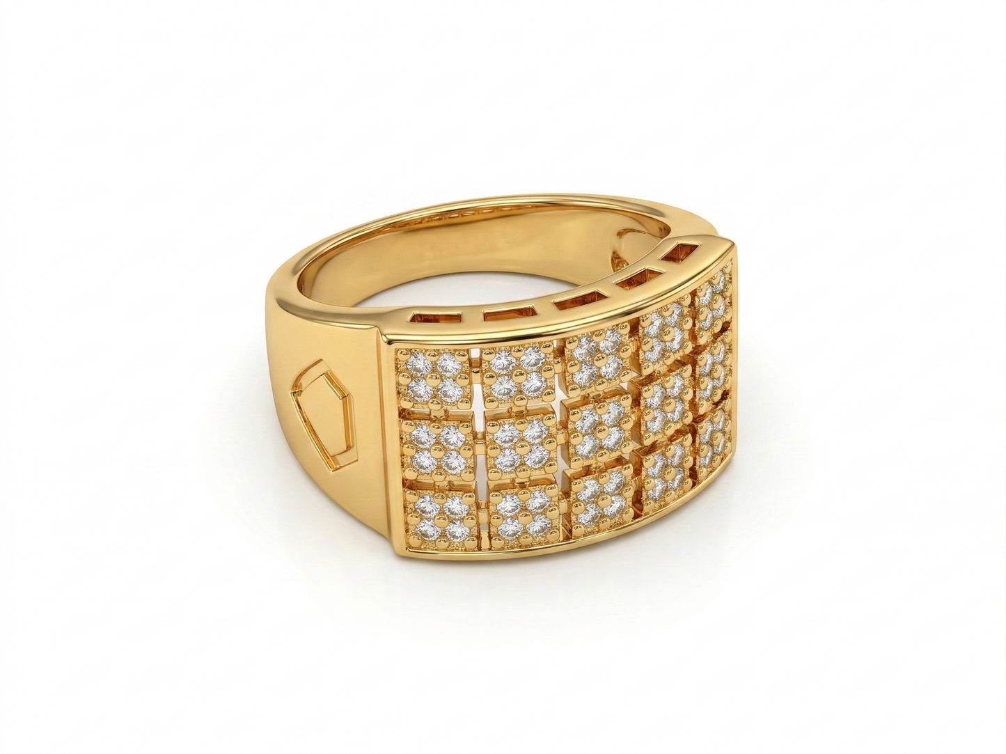 NuGold Royale Pavé Signet Ring