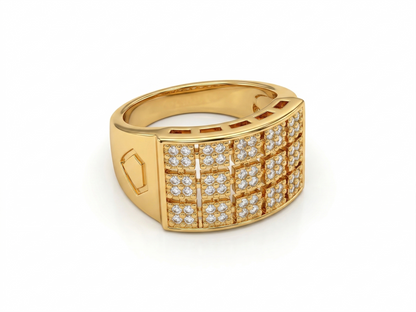 NuGold Royale Pavé Signet Ring