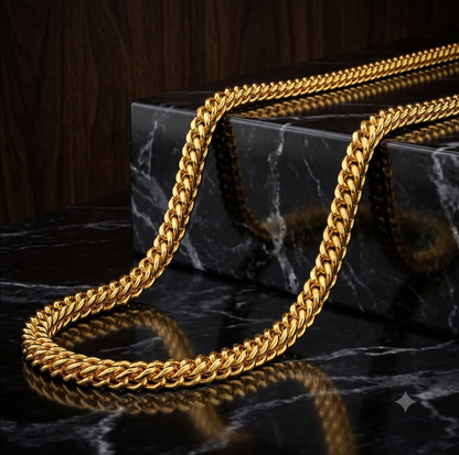NUGOLD Premium Double Link Gold Chain for Men & Women