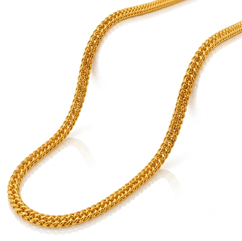 NUGOLD Premium Double Link Gold Chain for Men & Women