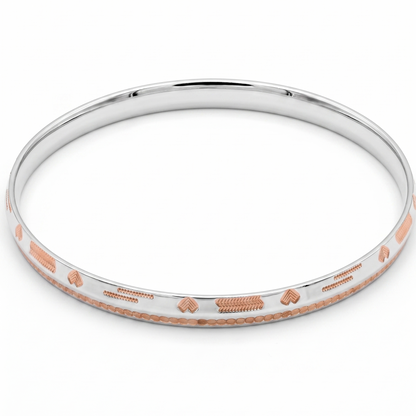 925 Sterling Silver Rose Gold Designer Kada for Men & Women