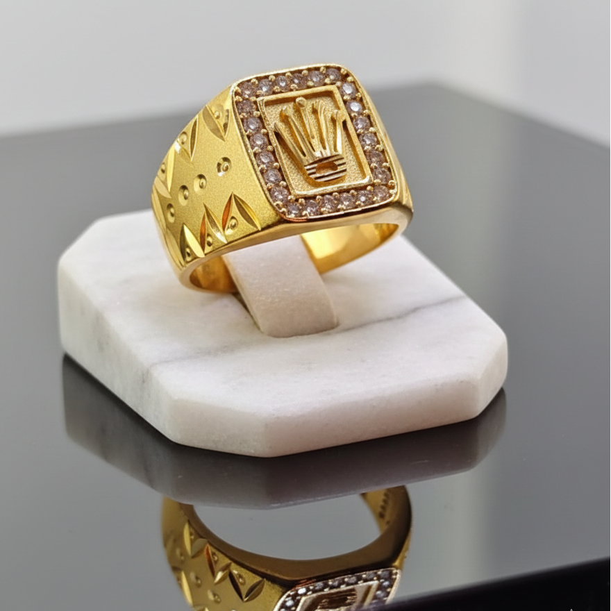 Gold Crown Ring for Men