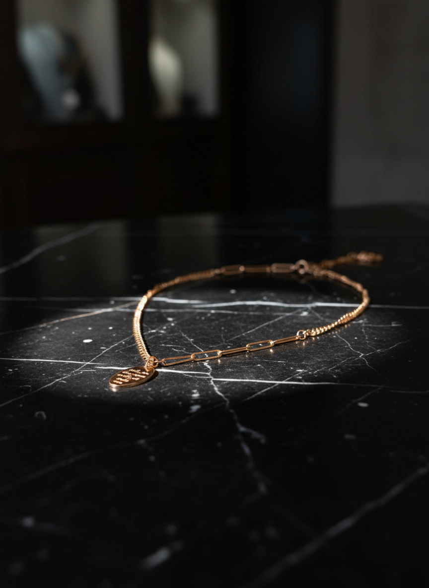 Elegant Rose Gold Engraved Oval Pendant Necklace for Women