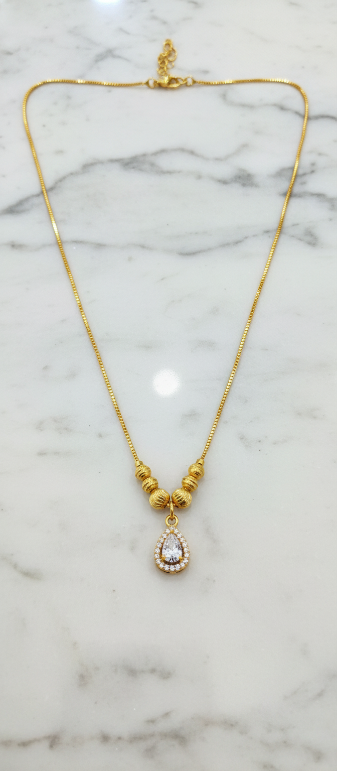 NuGold Drop Pendant Necklace for Women