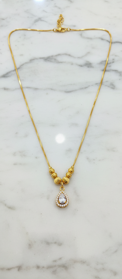 NuGold Drop Pendant Necklace for Women
