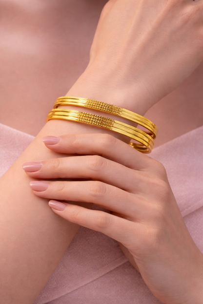 NuGold Designer Gold Bangles For Women