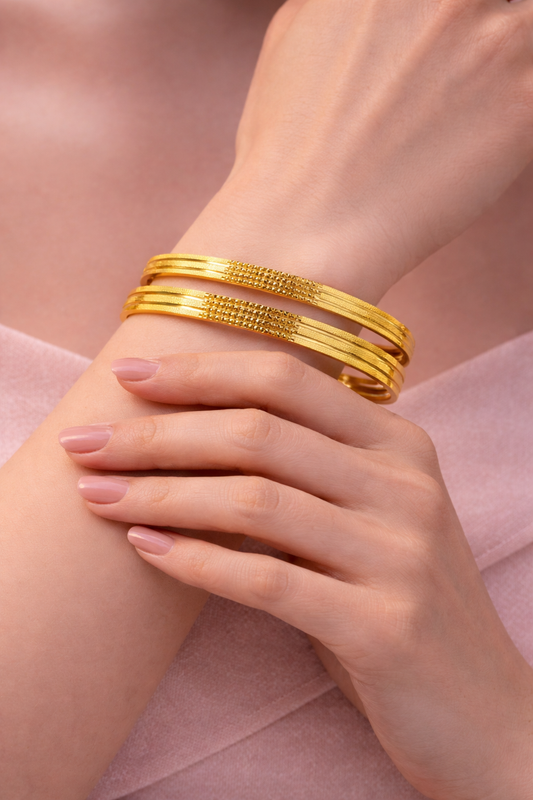NuGold Designer Gold Bangles For Women