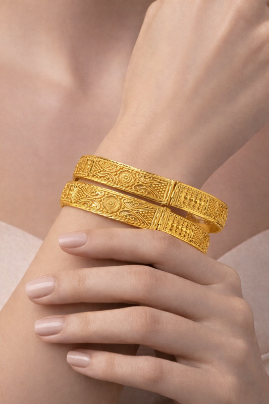 NuGold Traditional Gold Bangles For Women