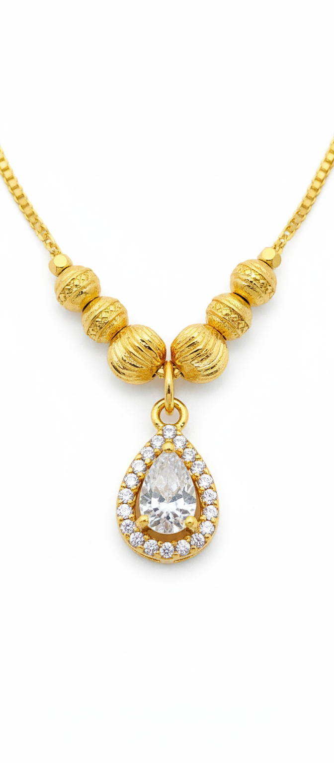 NuGold Drop Pendant Necklace for Women