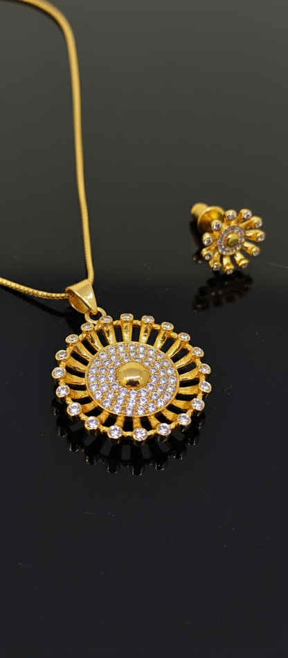 NuGold Pendant Necklace Set for Women