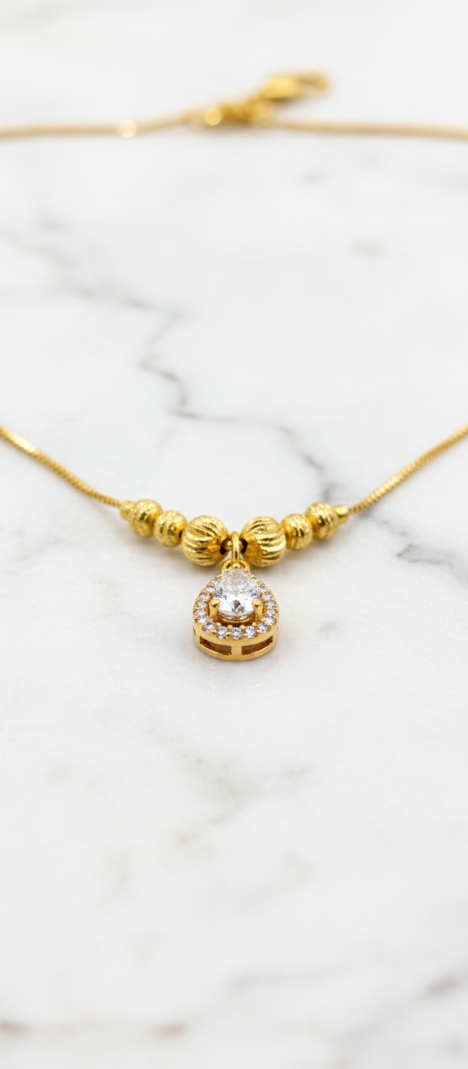 NuGold Drop Pendant Necklace for Women